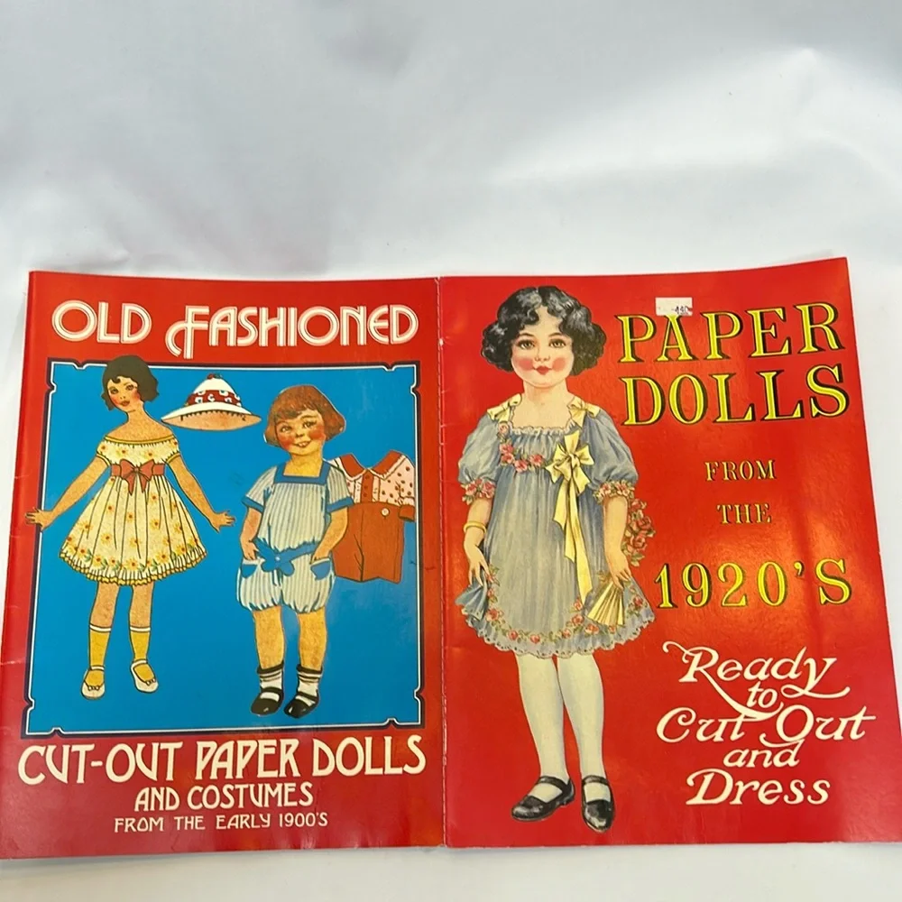 Set of 2 1983 Uncut Cut-out Paper Doll Books